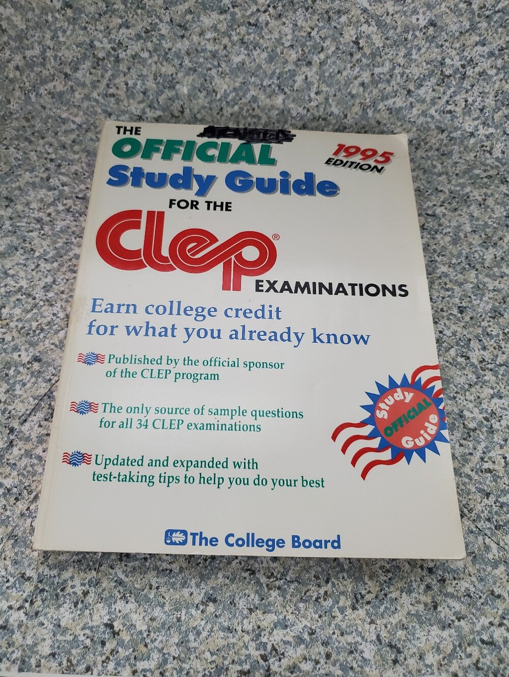 CLEP Examinations Official Study Guide 1995 Edition by